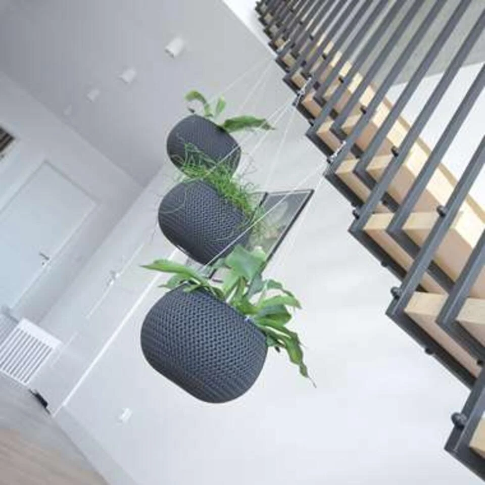 Prosperplast Prosperplats Bloempot Splofy Hangend - Antraciet - Kunststof - 24 Cm 4 Prosperplast Prosperplats Bloempot Splofy Hangend - Antraciet - Kunststof - 24 Cm - Afbeelding 2