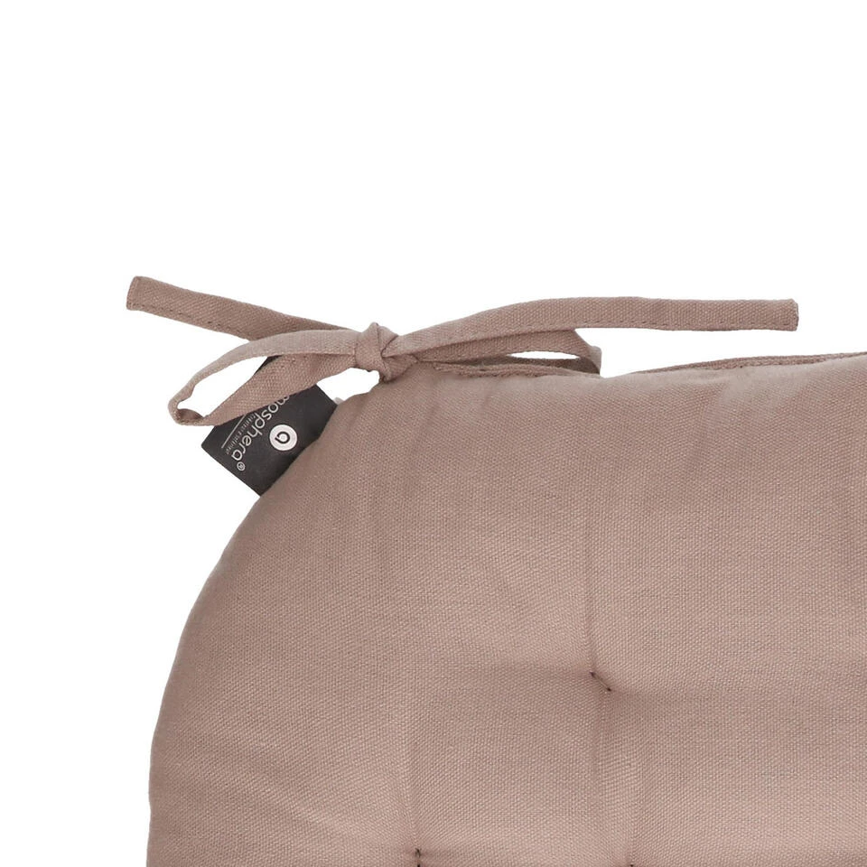 Atmosphera Stoelkussen - Taupe - Katoen - 38 X 6.5 Cm - Zitkussen 4 Atmosphera Stoelkussen - Taupe - Katoen - 38 X 6.5 Cm - Zitkussen - Afbeelding 2