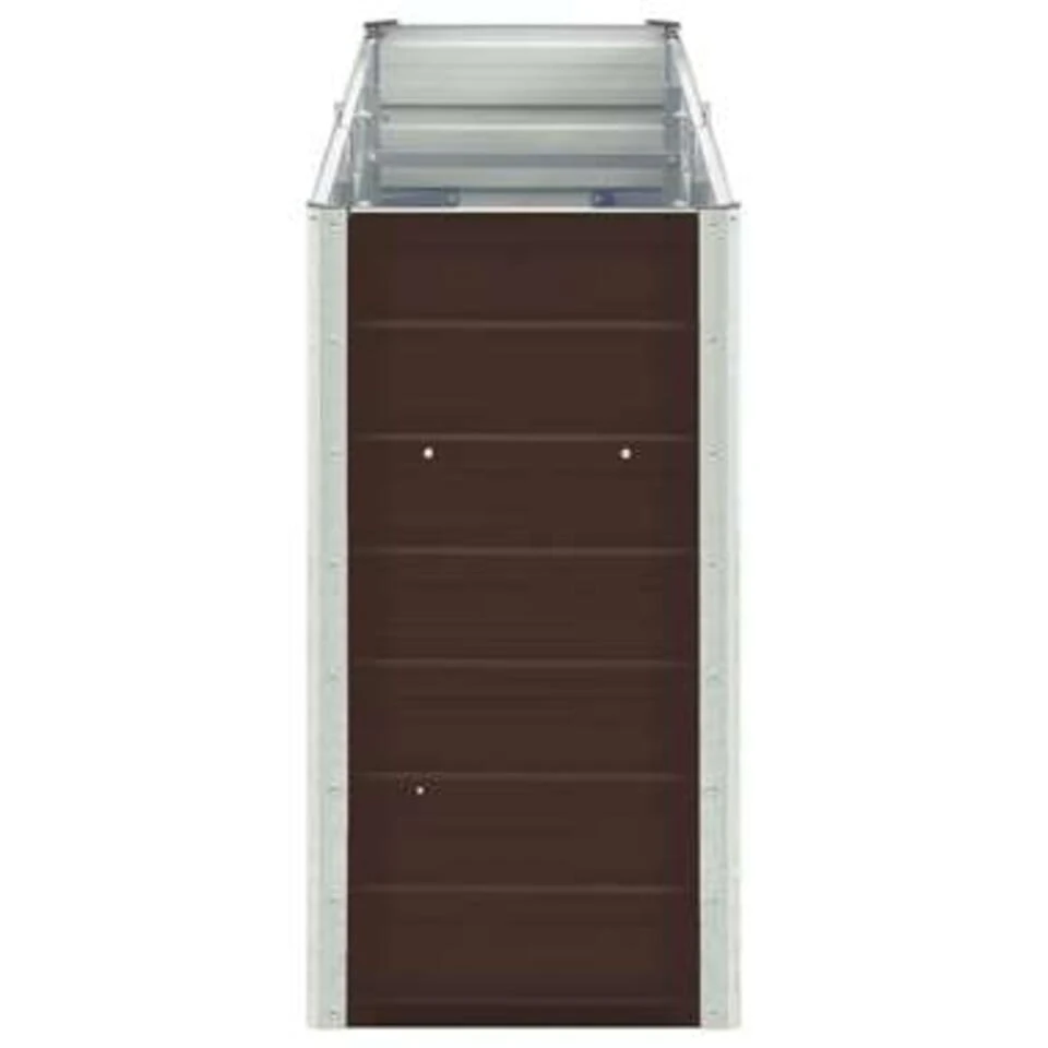 VidaXL Plantenbak Verhoogd 240x40x77 Cm Gegalvaniseerd Staal Bruin 6 VidaXL Plantenbak Verhoogd 240x40x77 Cm Gegalvaniseerd Staal Bruin - Afbeelding 4