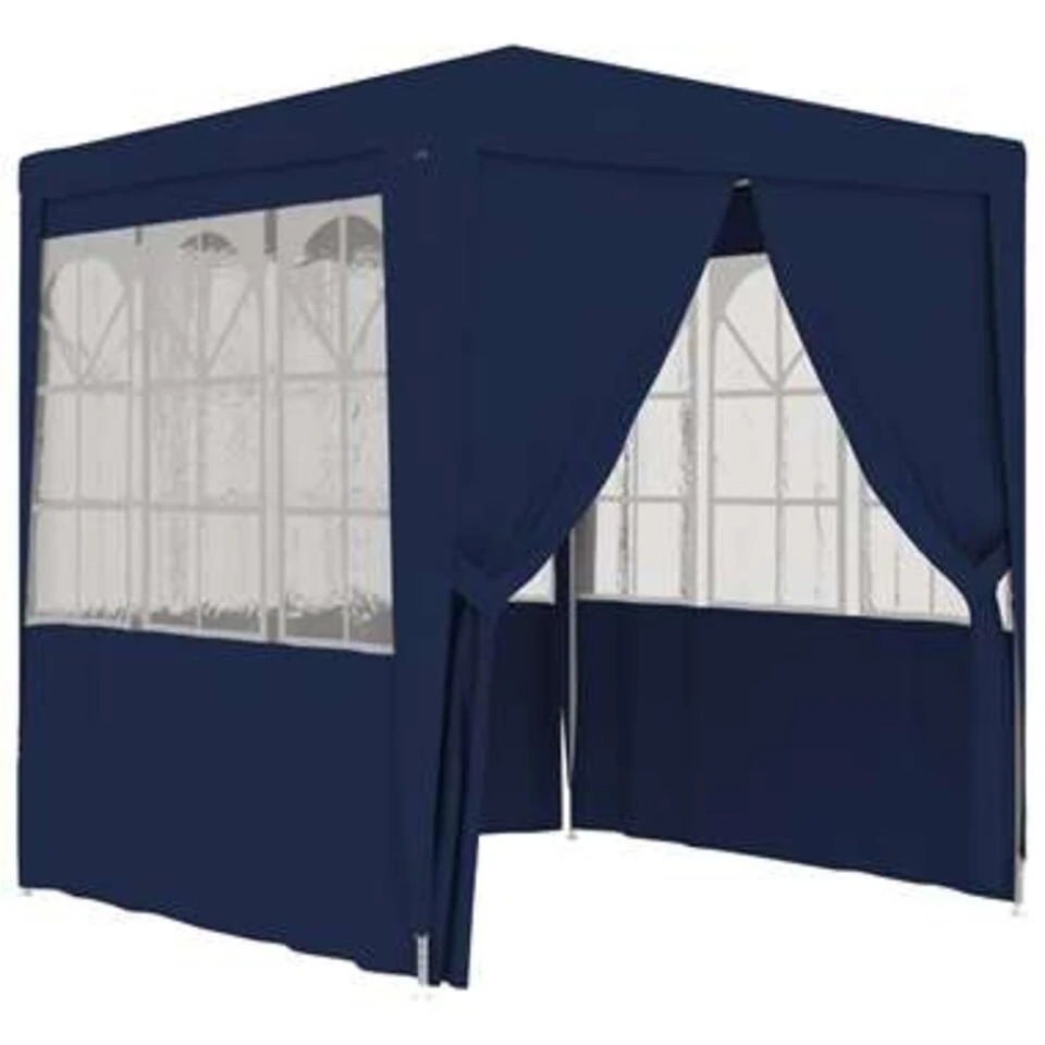 VidaXL Partytent Met Zijwanden Professioneel 90 G/m² 2,5x2,5 M Blauw 2 VidaXL Partytent Met Zijwanden Professioneel 90 G/m² 2,5x2,5 M Blauw