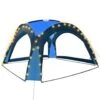 VidaXL Partytent Met LED En 4 Zijwanden 3,6x3,6x2,3 M Blauw -Populair Tuinmeubilair 1000001077