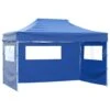VidaXL Partytent Met 3 Zijwanden Inklapbaar 3x4 M Staal Blauw 2 VidaXL Partytent Met 3 Zijwanden Inklapbaar 3x4 M Staal Blauw -Populair Tuinmeubilair 1000001101