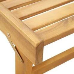 VidaXL Ligbed Met Kussen Inklapbaar Massief Acaciahout -Populair Tuinmeubilair 1000002607 0103