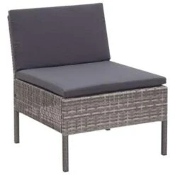 VidaXL 3-delige Loungeset Met Kussens Poly Rattan Grijs 9 VidaXL 3-delige Loungeset Met Kussens Poly Rattan Grijs -Populair Tuinmeubilair 1000002825 0103