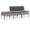 VidaXL 3-delige Loungeset Met Kussens Poly Rattan Grijs 1 VidaXL 3-delige Loungeset Met Kussens Poly Rattan Grijs -Populair Tuinmeubilair 1000002825