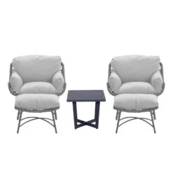 Garden Impressions Selene Loungestoelen Met Kent Bijzettafel - Zwart -Populair Tuinmeubilair 1000003372 0102