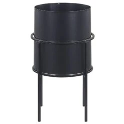 Beliani Plantenbak Voor Buiten MILEA - Zwart Ijzer