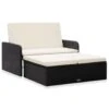 VidaXL 2-delige Loungeset Met Kussens Poly Rattan Zwart 1 VidaXL 2-delige Loungeset Met Kussens Poly Rattan Zwart -Populair Tuinmeubilair 1000005362