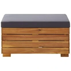 VidaXL Voetensteun 1 St Met Kussen Sectioneel Massief Acaciahout -Populair Tuinmeubilair 1000005890 0102