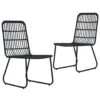 VidaXL Tuinstoelen 2 St Poly Rattan Zwart -Populair Tuinmeubilair 1000006321