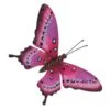 Merkloos Tuindecoratie Vlinder - Roze En Lichtblauw - Metaal - 35 X 24 Cm -Populair Tuinmeubilair 1000008184