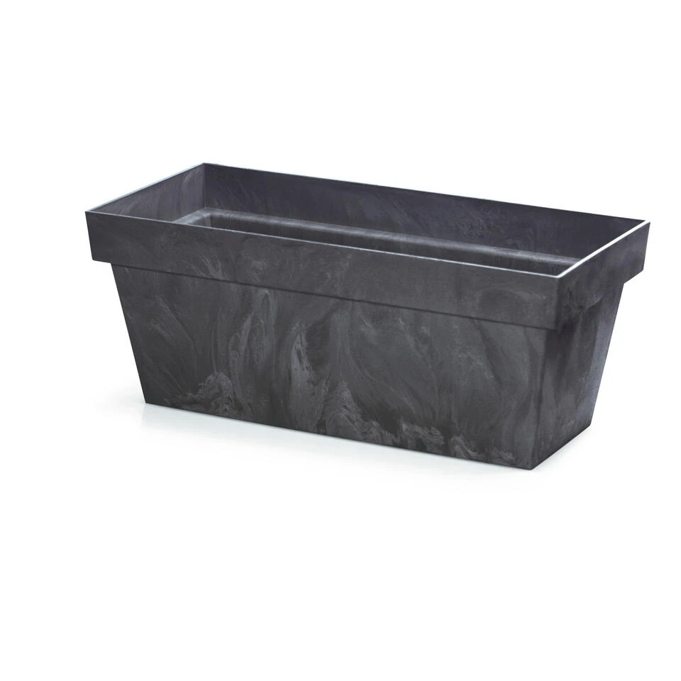 Prosperplast Plantenbak - Antraciet - Betonlook - Voor Buiten - 40 Cm 3 Prosperplast Plantenbak - Antraciet - Betonlook - Voor Buiten - 40 Cm