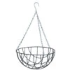 Nature Hanging Basket - Metaaldraad - Donkergroen - 13 X 25 X 25 Cm -Populair Tuinmeubilair 1000008210