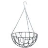 Nature Hanging Basket - Metaaldraad - Donkergroen - 16 X 30 X 30 Cm -Populair Tuinmeubilair 1000008214