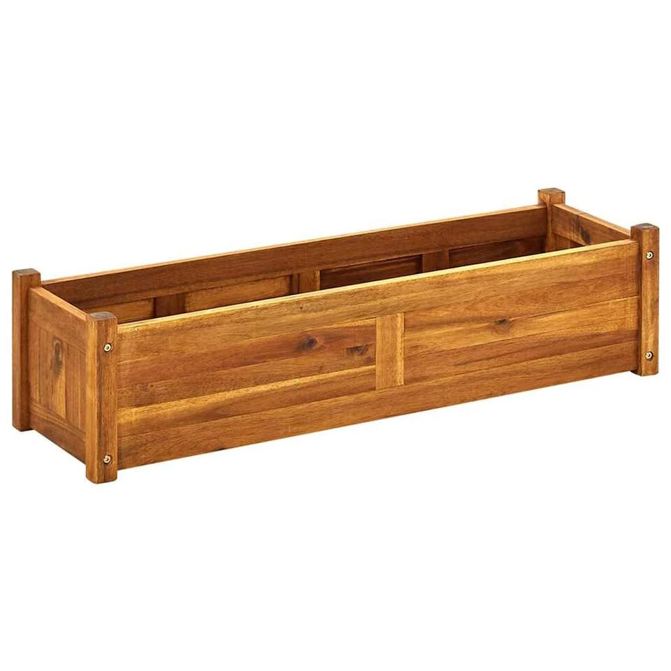 VidaXL Plantenbak Verhoogd 100x30x25 Cm Acaciahout 3 VidaXL Plantenbak Verhoogd 100x30x25 Cm Acaciahout