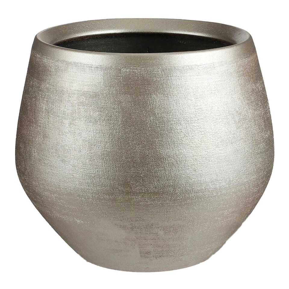 Mica Decorations Bloempot - Goudkleurig - Keramiek - 29 X 25 Cm 3 Mica Decorations Bloempot - Goudkleurig - Keramiek - 29 X 25 Cm