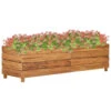 VidaXL Plantenbak Verhoogd 150x40x38 Cm Gerecycled Teakhout En Staal