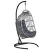 Beliani Hangstoel SESIA - Grijs Polyester, Pe Rotan 1 Beliani Hangstoel SESIA - Grijs Polyester, Pe Rotan -Populair Tuinmeubilair 1000011845