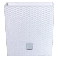 Prosperplast Plantenbak Rato - Wit - Rotan - Kunststof - 26 Cm