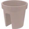 Merkloos Balkon Plantenpot - Taupe - Kunststof - 28 X 25 Cm -Populair Tuinmeubilair 1000013285