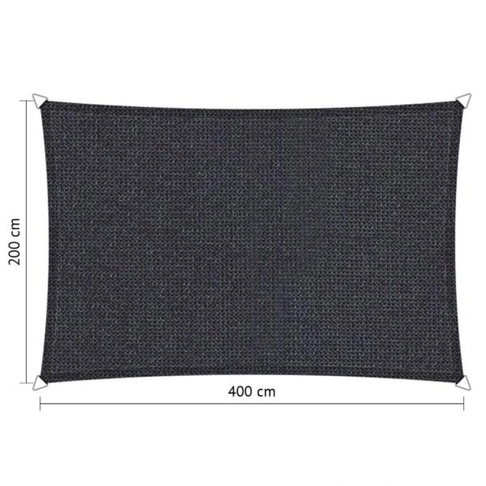 Shadow Comfort Rechthoek 2x4m DuoColor Carbon Black Metset 3 Shadow Comfort Rechthoek 2x4m DuoColor Carbon Black Metset