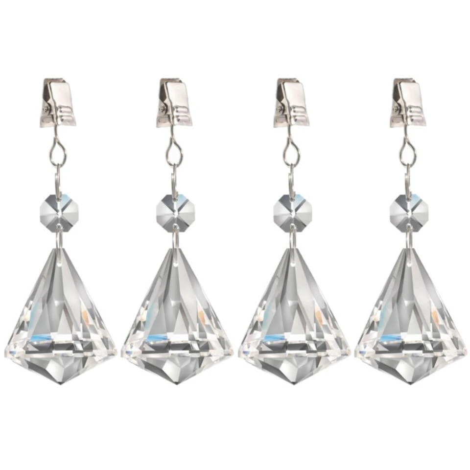 Patifix Tafelkleedgewichtjes - 4 Stuks - Diamant Vormig - Glas 3 Patifix Tafelkleedgewichtjes - 4 Stuks - Diamant Vormig - Glas