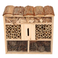 Merkloos Insectenhotel - Voor Bijen En Vlinders - Hout - 30 Cm