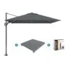 Platinum Voyager Zweefparasol T2 2,7x2,7 M. - Antraciet + Voet En Hoes