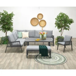 Garden Impressions Brendon Sportbank 120x45 Cm - Licht Grijs -Populair Tuinmeubilair 1000035591 0102