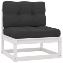 VidaXL 2-delige Loungeset Met Kussens Massief Grenenhout Wit -Populair Tuinmeubilair 1000035699 0101