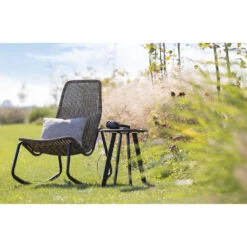 WOOOD Schommelstoel Buiten Tom - Rattan - Naturel - 97x51x95 -Populair Tuinmeubilair 1000041308 0102