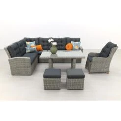 VDG - Lounge/diningset San Marino - Paloma Grijs + Tuinstoel -Populair Tuinmeubilair 1000042147 0101