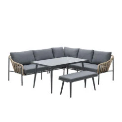 Garden Impressions Ashton Lounge Dining Set Rechts -natural Rotan
