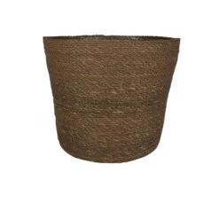 Ter Steege Plantenmand - Zeegras - Rotan - Bruin - 26 X 23 Cm