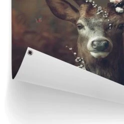 Tuinposter Hert 80x60 Cm Bruin -Populair Tuinmeubilair 1000042881 0102