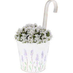 Merkloos Plantenpot Met Ophanghaak - Zink - Creme Wit - 14 X 13 X 26 Cm 5 Merkloos Plantenpot Met Ophanghaak - Zink - Creme Wit - 14 X 13 X 26 Cm -Populair Tuinmeubilair 1000042952 0101