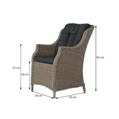 VDG King Dining Tuinstoel - Dessert -Populair Tuinmeubilair 1000048038 0101