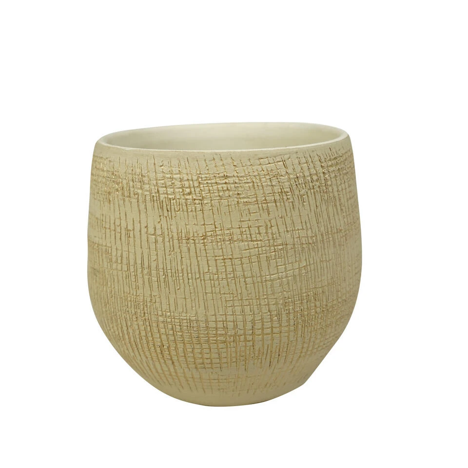 Steege Plantenpot - Keramiek - Beige - 18 X 16 Cm 3 Steege Plantenpot - Keramiek - Beige - 18 X 16 Cm