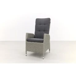 VDG Manhattan Wicker Verstelbare Tuinstoel - White Grey -Populair Tuinmeubilair 1000050056 0102