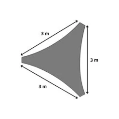 Orange85 Schaduwdoek Driehoek Grijs 3x3x3 Meter Polyester -Populair Tuinmeubilair 1000050349 0110