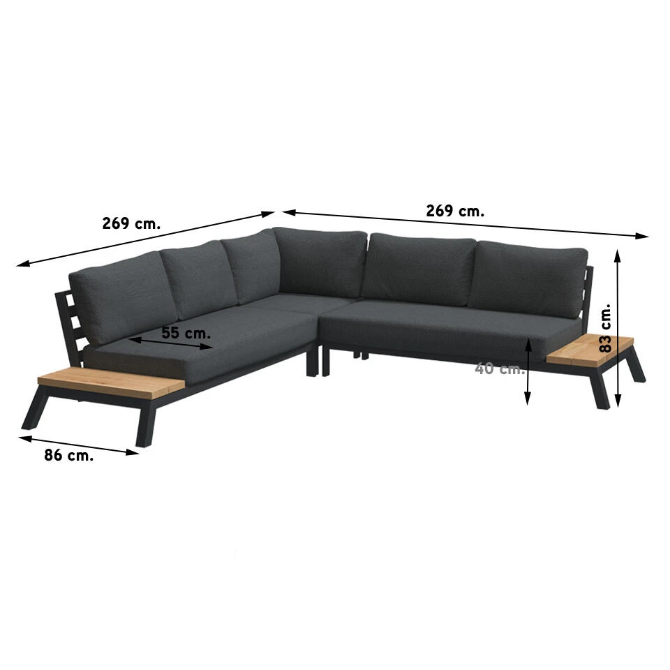 4 Seasons Empire Platform Loungeset 3-delig 4 4 Seasons Empire Platform Loungeset 3-delig - Afbeelding 2