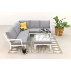 VDG Rockford Aluminium Loungeset Wit - 4-delig 9 VDG Rockford Aluminium Loungeset Wit - 4-delig -Populair Tuinmeubilair 1000053084 0103