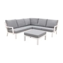 VDG Rockford Aluminium Loungeset Wit - 4-delig