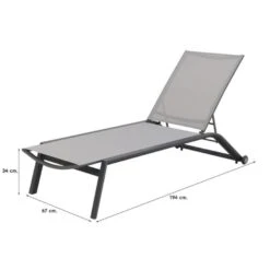 VDG Cairns Ligbedden + Bijzettafel Brasilia - Antraciet -Populair Tuinmeubilair 1000054163 0102