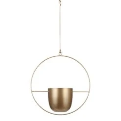 Mica Decorations Dexter Hangende Bloempot - L34 X B14 X H65 Cm - Goud