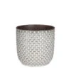 Mica Decorations Daan Bloempot - H17,5 X Ø19 Cm - Wit -Populair Tuinmeubilair 1000058695