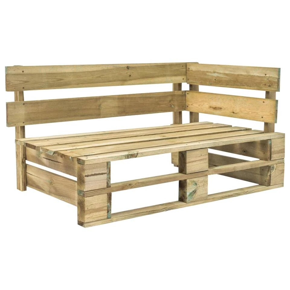VidaXL Tuinbank Met Grijze Kussens Pallet Grenenhout 5 VidaXL Tuinbank Met Grijze Kussens Pallet Grenenhout - Afbeelding 3