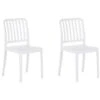 Beliani Tuinstoel SERSALE - Wit Synthetisch Materiaal 1 Beliani Tuinstoel SERSALE - Wit Synthetisch Materiaal -Populair Tuinmeubilair 1000064611