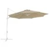 Beliani Cantilever Parasol SAVONA II - Beige Polyester 1 Beliani Cantilever Parasol SAVONA II - Beige Polyester -Populair Tuinmeubilair 1000069791
