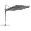 Beliani Cantilever Parasol SAVONA II - Grijs Polyester 2 Beliani Cantilever Parasol SAVONA II - Grijs Polyester -Populair Tuinmeubilair 1000069797